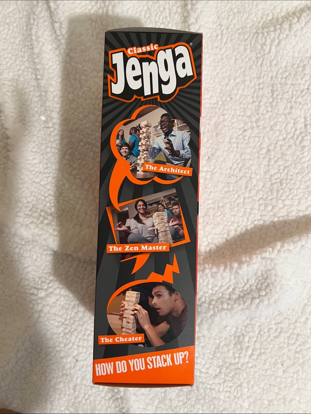 NWT Hasbro Jenga Tower Stacking Game - Orange and Natural Wood - Picture 4 of 4